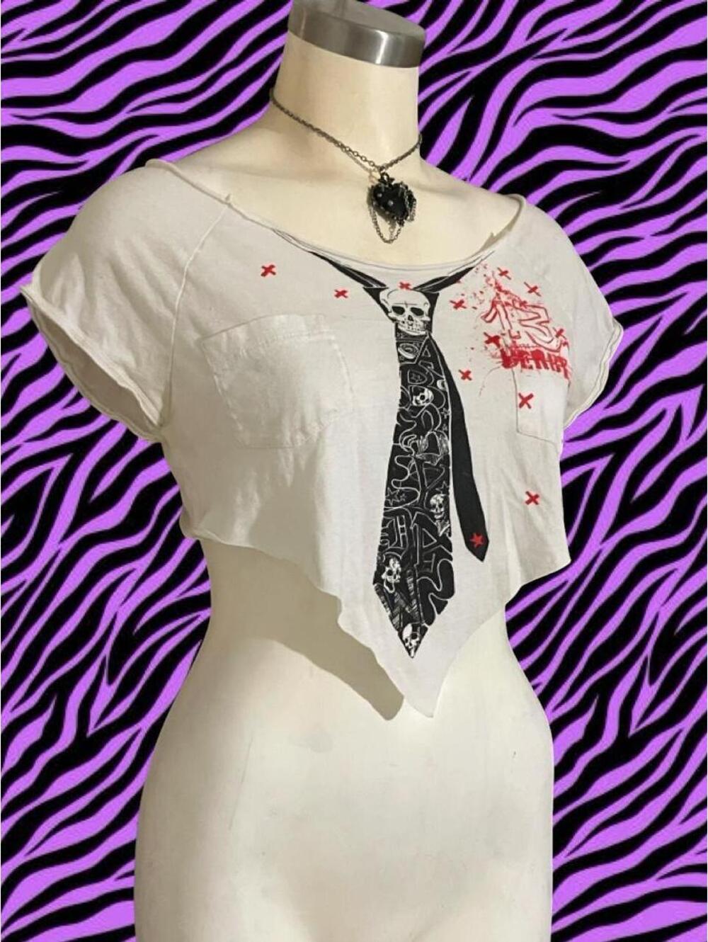 Abbey Dawn Women's White and Cream Crop-top
